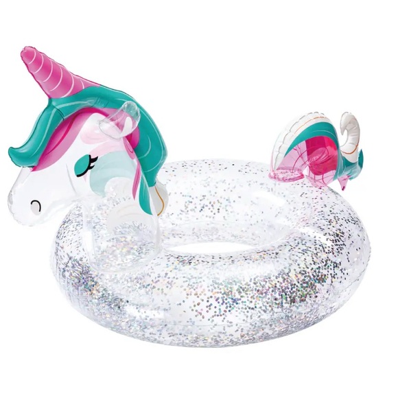 Creatology Unicorn Pool Float | Inflatable Swim Ring for Kids 53.5” - Picture 4 of 4